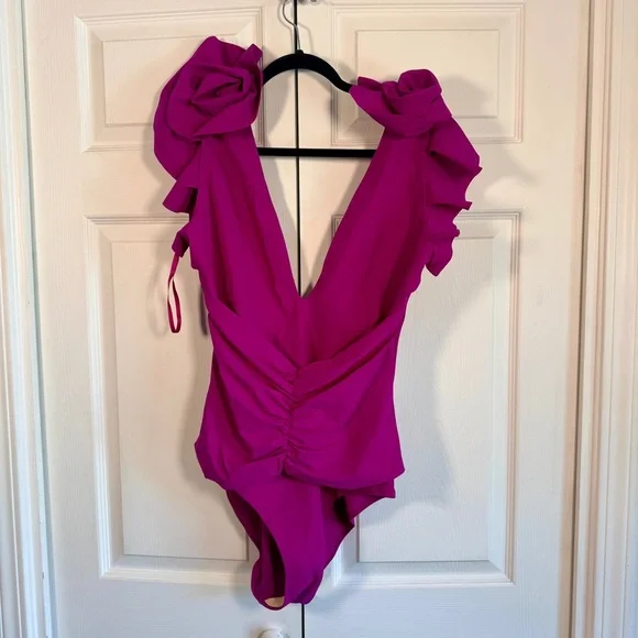 Chiara Boni La Petite Robe Classic Koji One Piece Swimsuit Pink 12 - Picture 5 of 7